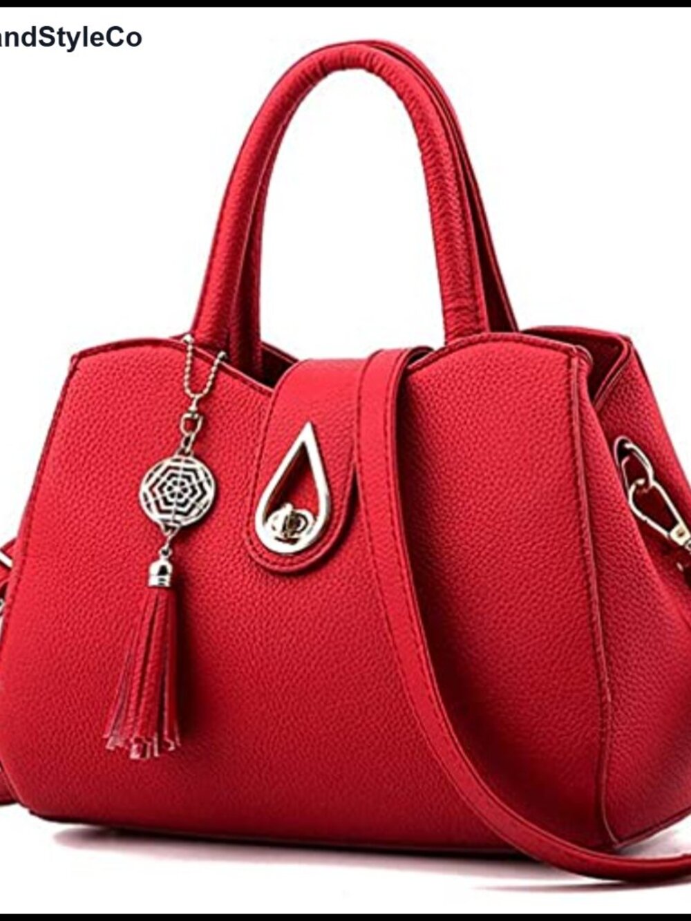 PU Leather Women's Satchel Handbag Crossbody Tote 3 Compartments